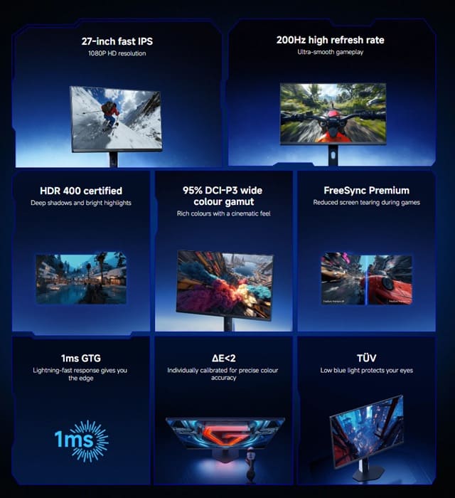 Xiaomi 2K Gaming Monitor G27Qi 2026 llega a Europa con panel IPS de 27 pulgadas, 200 Hz y precio competitivo