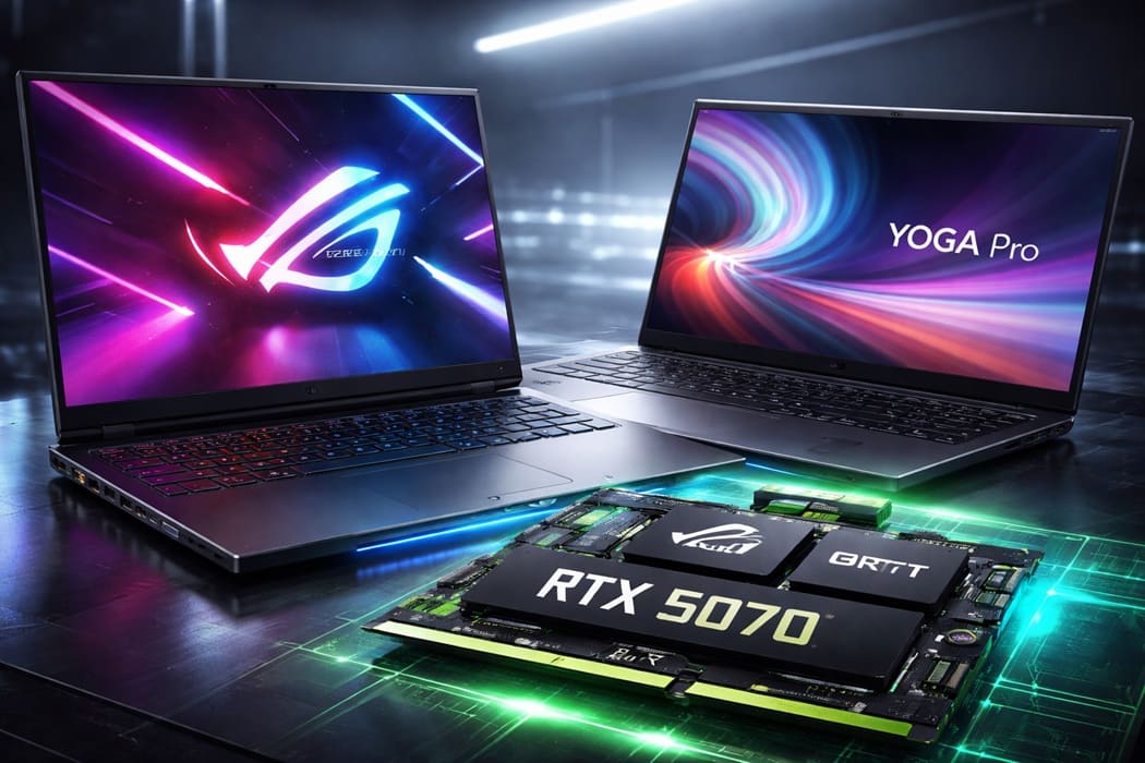 ASUSy Lenovo RTX 5070 Laptop 12 GB VRAM portada (1)