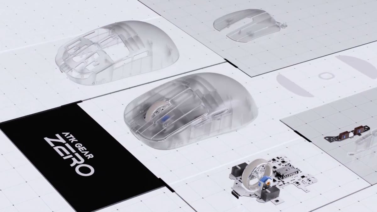 ATK Zero llegará el 11 de marzo con sensor PAW3950 Ultra, tasa de sondeo de 8 kHz y diseño translúcido de 39 g