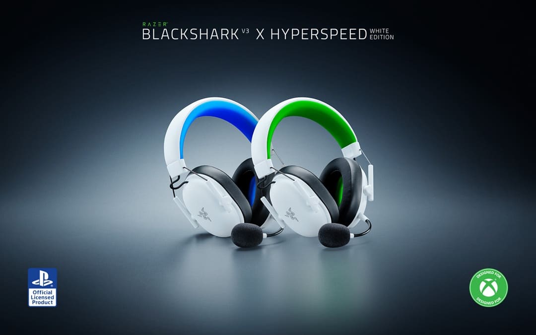 Razer blackshark v3 x hyperspeed white edition xbox y ps5 portada