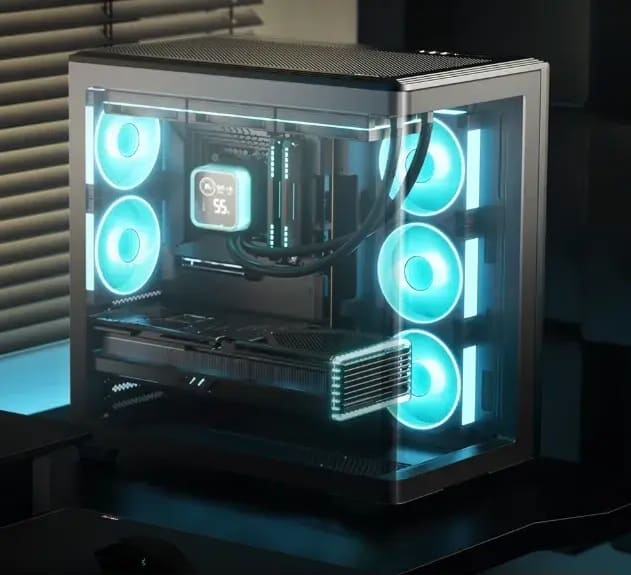 DeepCool CG590U 5F: nueva caja panorámica compatible con placas base con conectores traseros