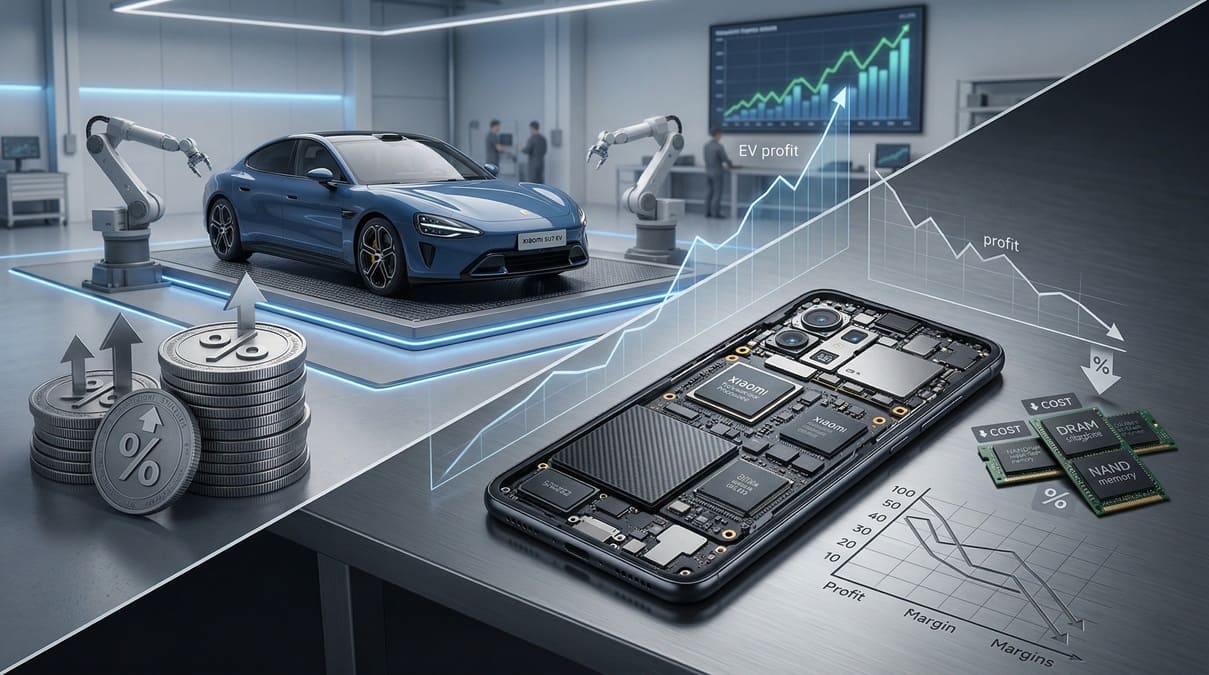 Xiaomi logra beneficios con sus coches eléctricos mientras su negocio de smartphones se resiente por el coste de los componentes