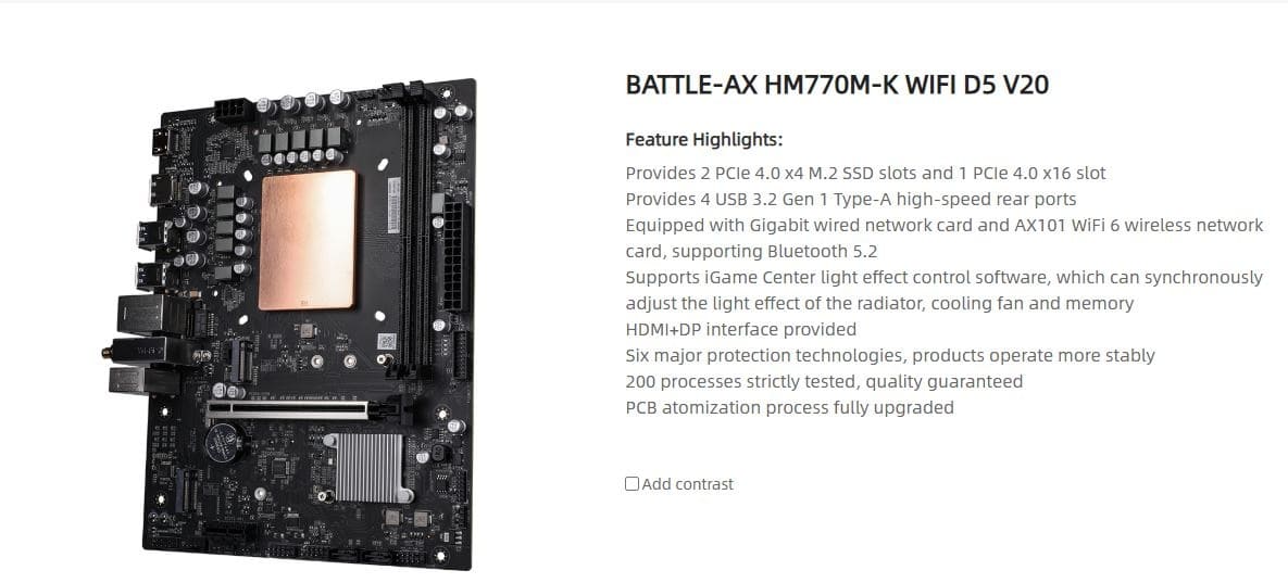 Colorful lanza la Battle-AX HM770M-K con Core i9-13900HX integrado y hasta 96 GB DDR5 en formato compacto