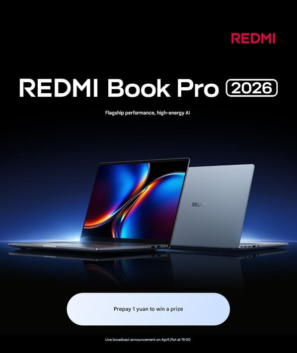 Redmi Book Pro 2026 se prepara con Intel Core Ultra Panther Lake, hasta 99 Wh y carga de 90W