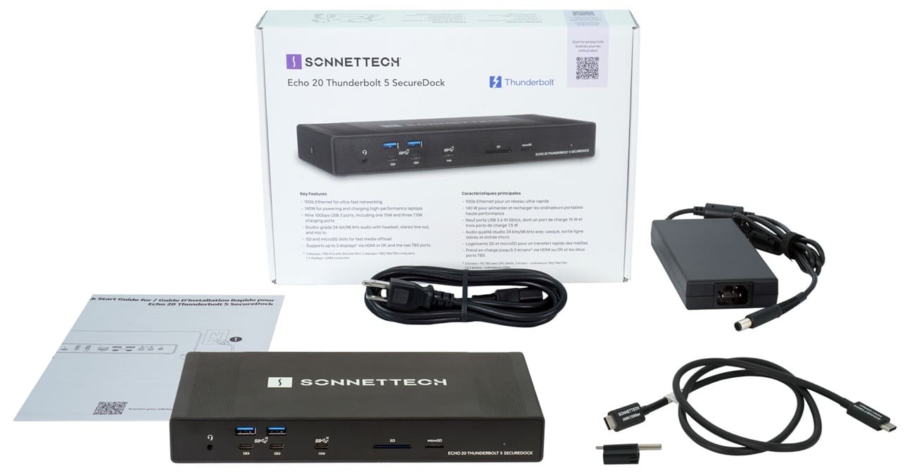 Sonnet lanza Echo 20 SecureDock y Echo 21 SuperDock con Thunderbolt 5, 10GbE y almacenamiento NVMe integrado
