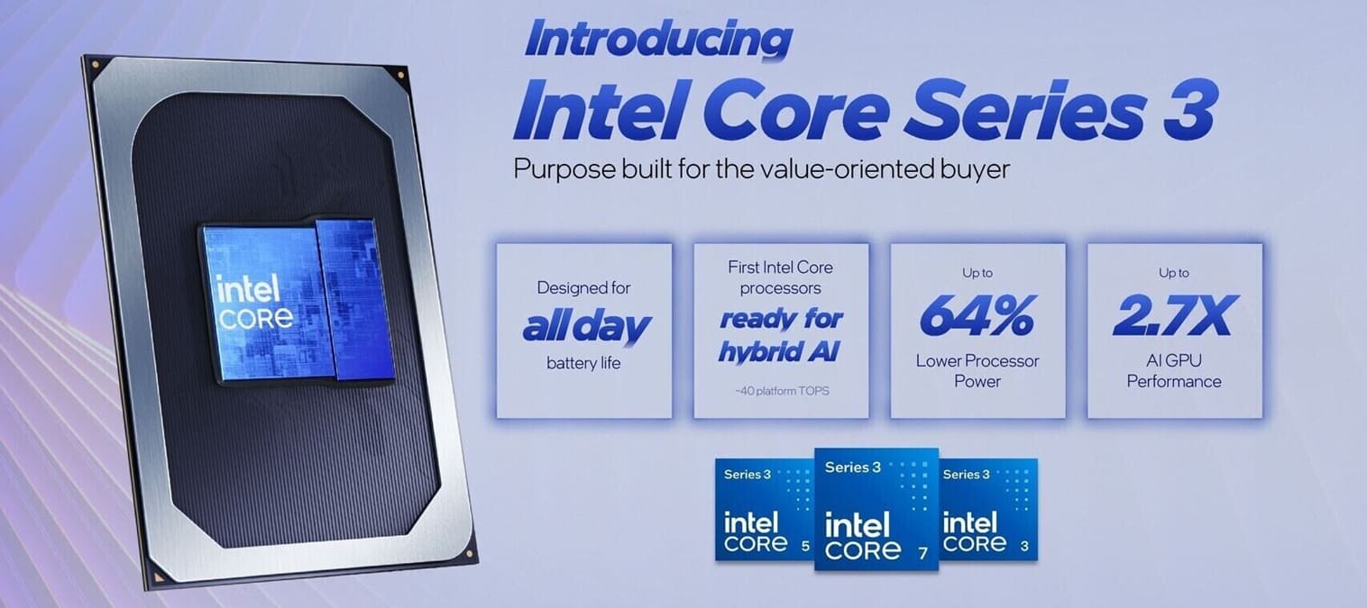 Intel Wildcat Lake llega a China con portátiles económicos, Core 300 y memoria LPDDR5X rápida