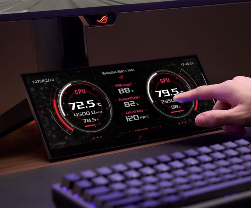ASUS ROG Strix XG129C llega como pantalla táctil secundaria de 12,3 pulgadas para setups gaming
