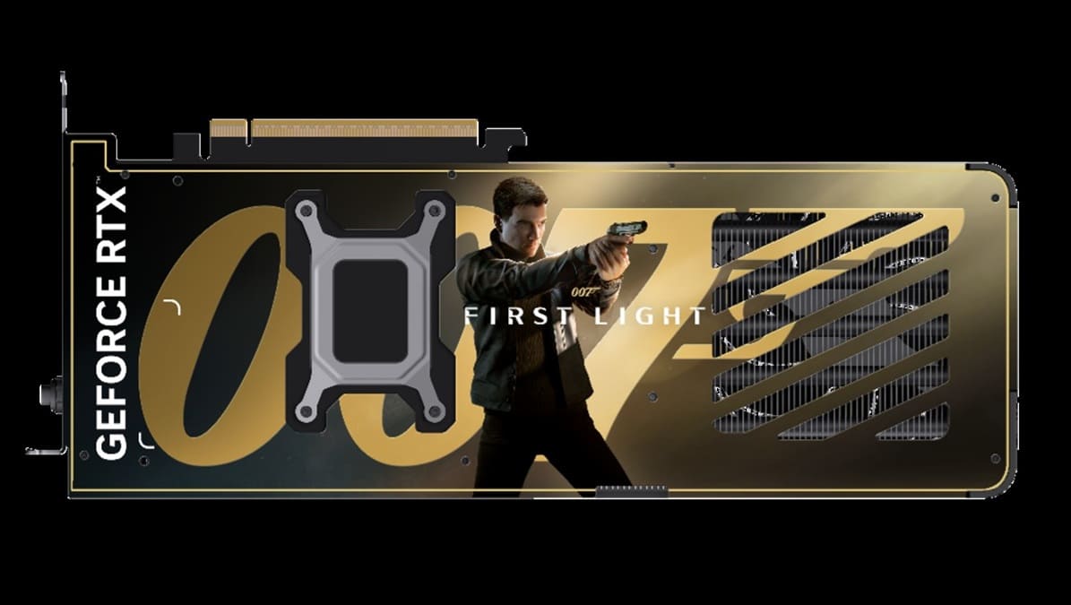 Colorful lanza una GeForce RTX 5070 Ultra OC inspirada en 007 First Light con diseño negro y dorado