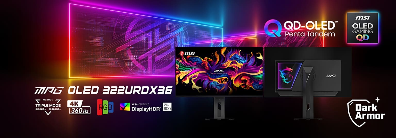 MSI llevará a Computex 2026 el MPG OLED 322URDX36 con panel QD-OLED 4K a 360 Hz y Triple Mode