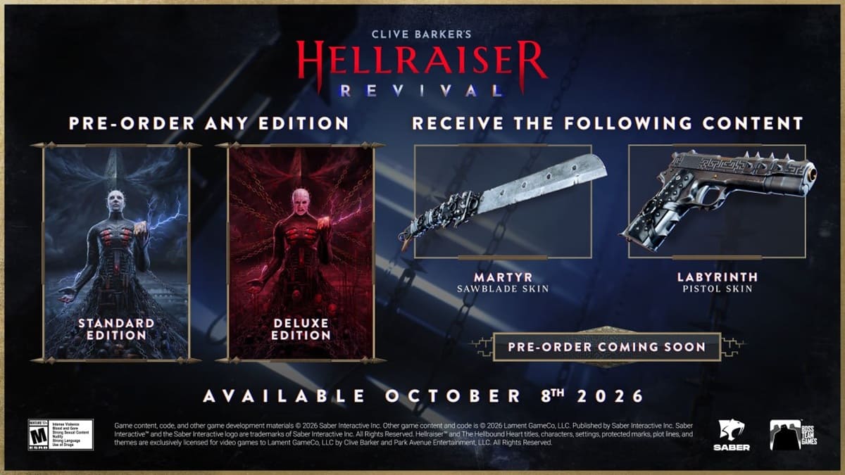 Clive Barker's Hellraiser: Revival llegará el 8 de octubre con terror en primera persona para PC, PS5 y Xbox Series X/S