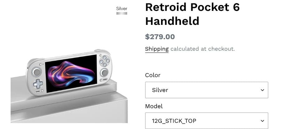 Retroid Pocket 6 recupera la versión de 12 GB de RAM con 128 GB UFS 3.1, Stick Top y precio de 279$