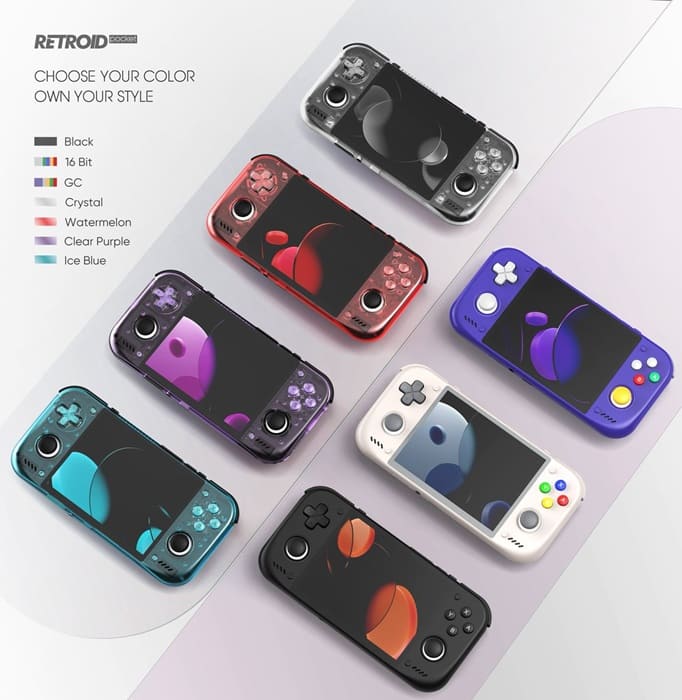 Retroid Pocket Nova llegará en siete colores con diseño translúcido, controles claros y pantalla AMOLED 4:3