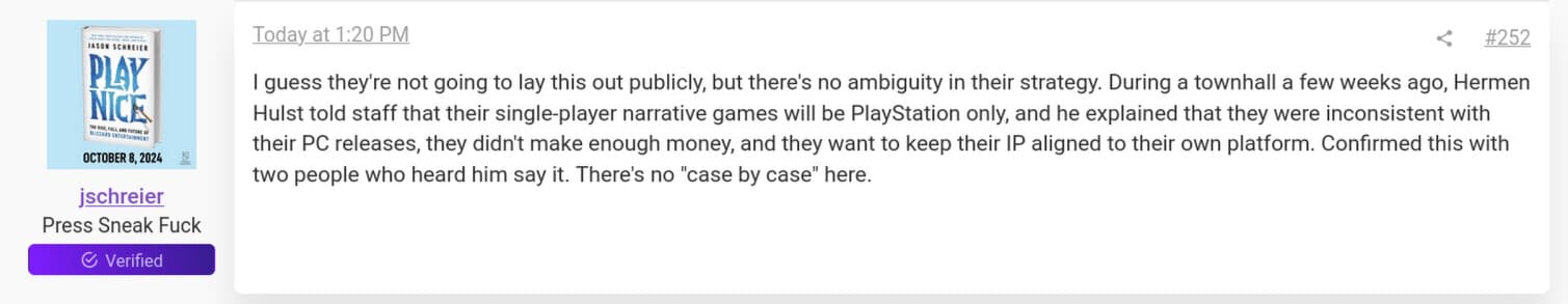 PlayStation apunta a reservar sus juegos narrativos para consola y mantener el PC en multijugador