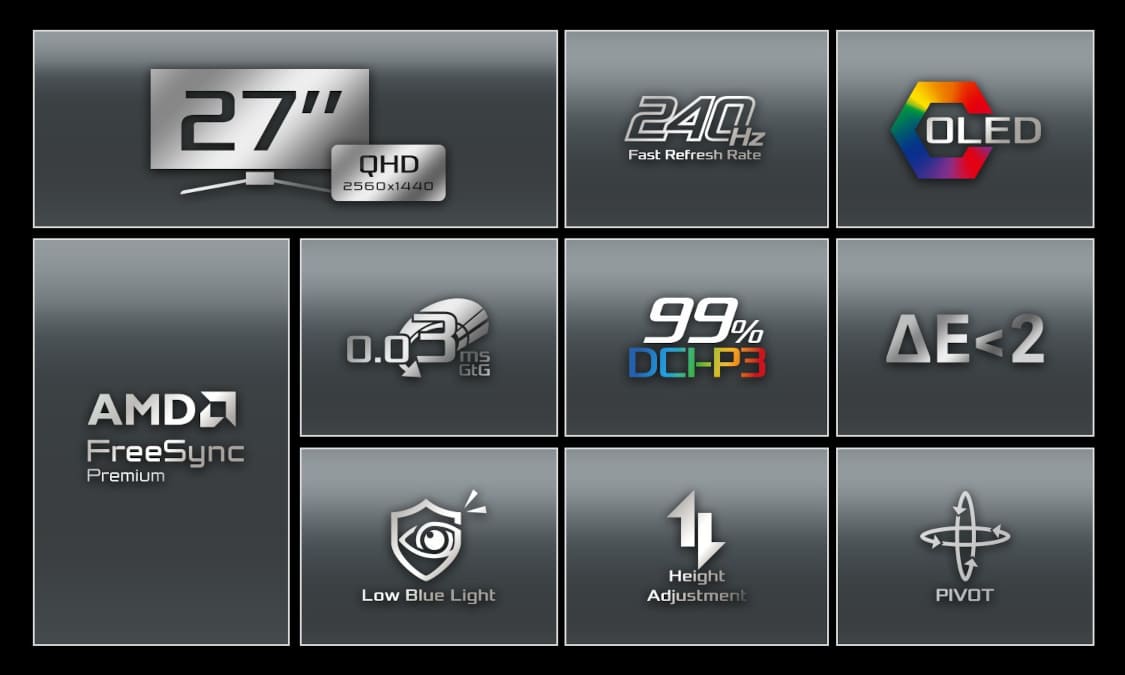 ASRock Phantom Gaming PGO27QSA llega con panel QD-OLED QHD de 240 Hz y dos acabados