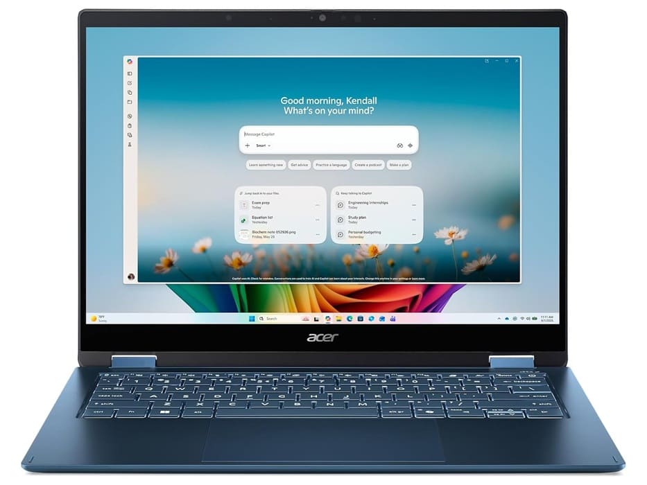 Acer Swift Spin 14 AI abre reservas con Snapdragon X2 Elite por 1.499$