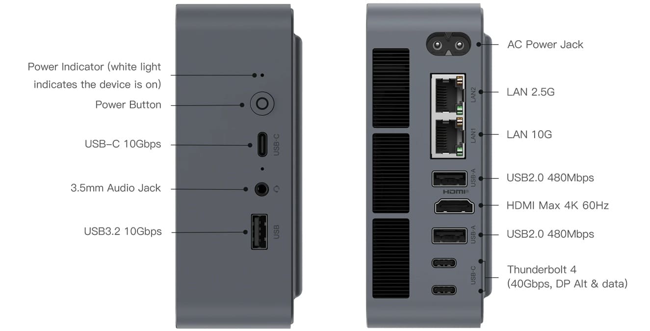 Beelink EQi 304 estrena procesador Core 3 304 con 24 TOPS de IA y doble LAN 10G + 2.5G
