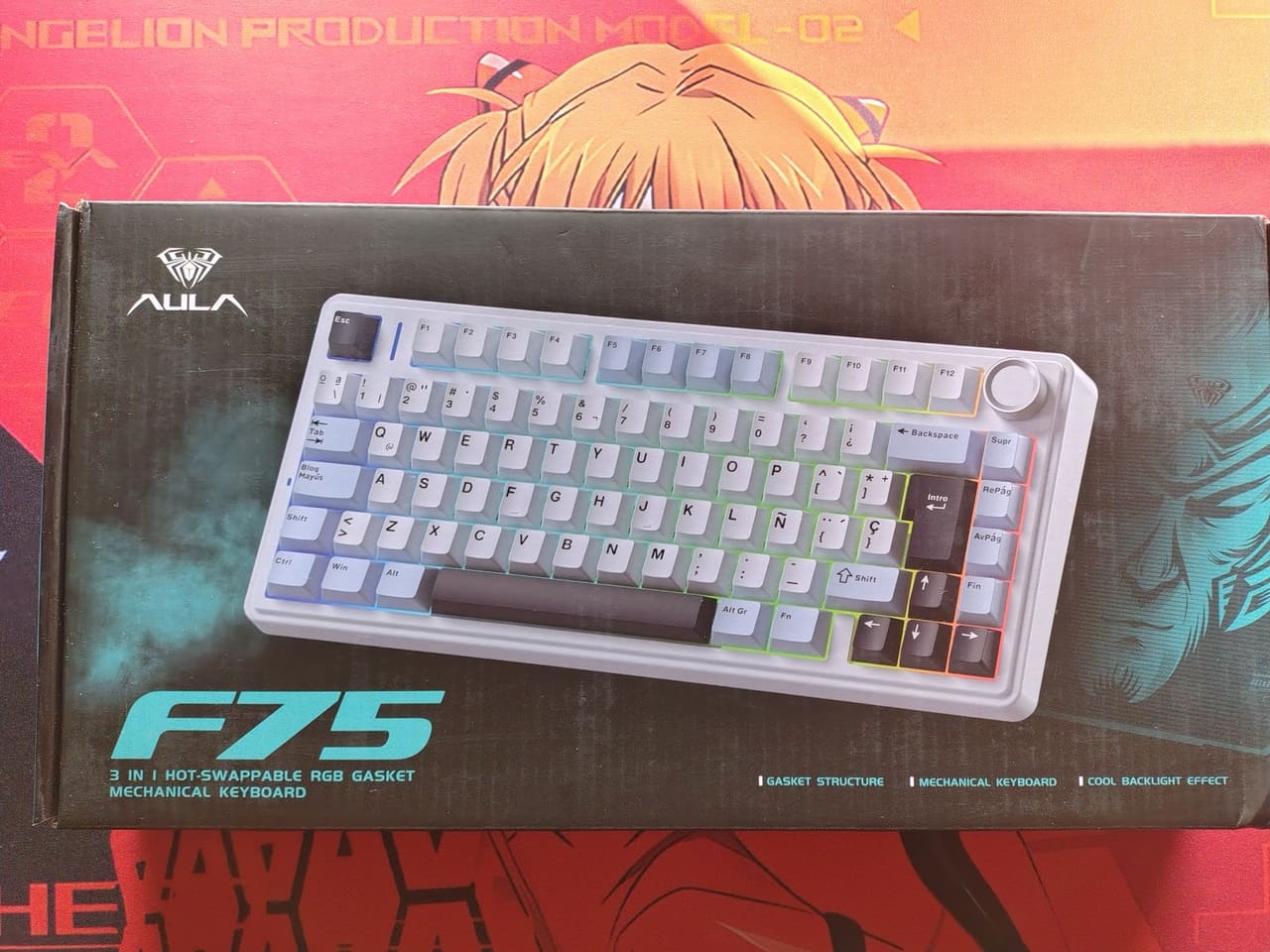 Análisis AULA F75 3 en 1 — Mecánico 75% tri-modo con alma de custom