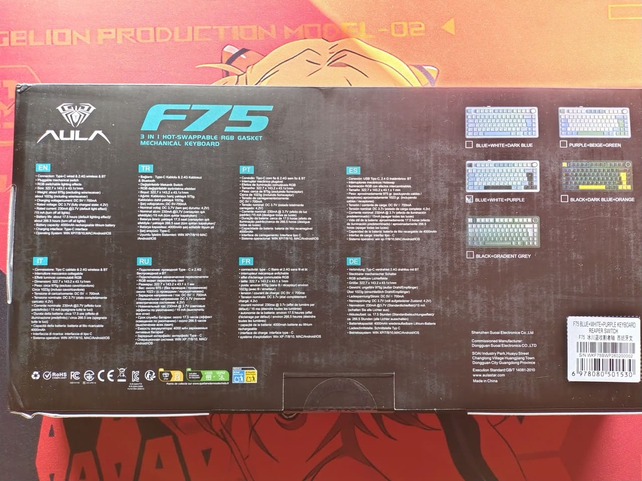Análisis AULA F75 3 en 1 — Mecánico 75% tri-modo con alma de custom