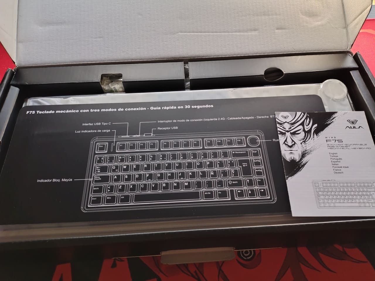 Análisis AULA F75 3 en 1 — Mecánico 75% tri-modo con alma de custom
