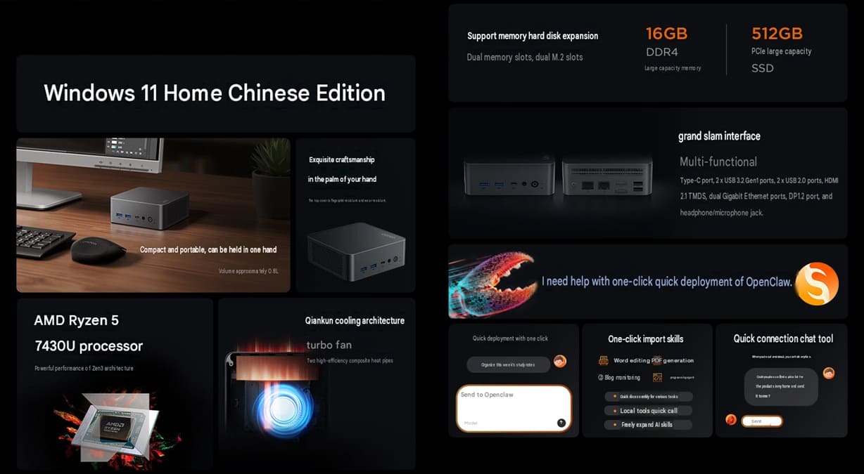 Lenovo Lecoo Mini Pro estrena Ryzen 5 7430U con 16 GB de RAM por 2.999 yuanes