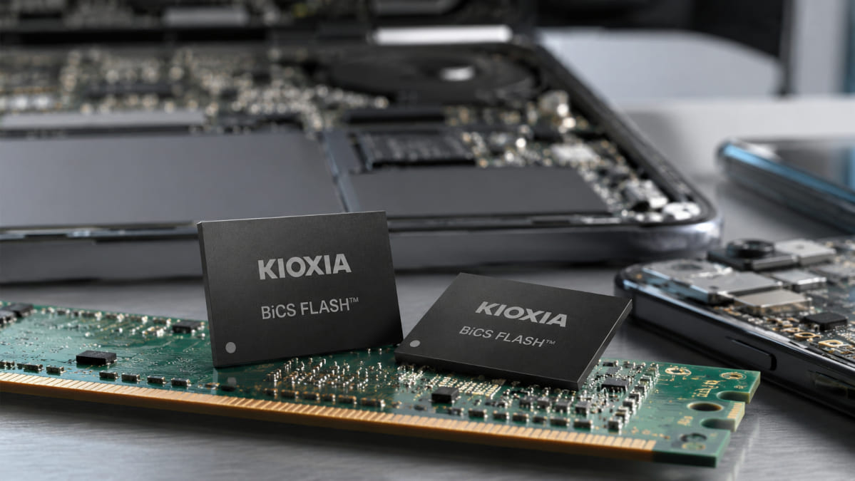Kioxia BiCS FLASH 9 de 1 Tb alcanza 4,8 Gb/s con 230 capas para PC y móviles con IA