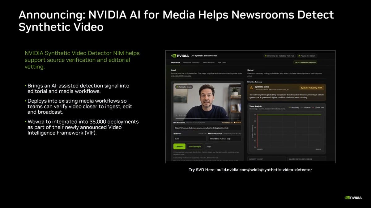 NVIDIA estrena Synthetic Video Detector para identificar vídeos generados por IA