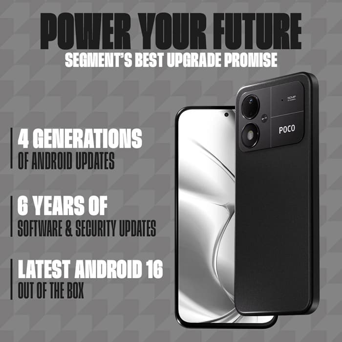 POCO M8 Power llega con batería de 8.000 mAh, panel AMOLED de 6,99 pulgadas a 120 Hz por 24.999 rupias