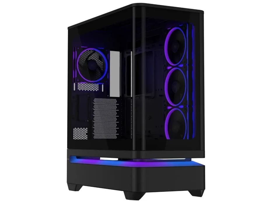 ASUS Prime AP304 apuesta por el cristal panorámico curvado y admite GPU de hasta 420 mm