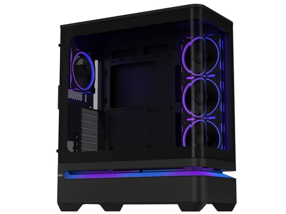 ASUS Prime AP304 apuesta por el cristal panorámico curvado y admite GPU de hasta 420 mm