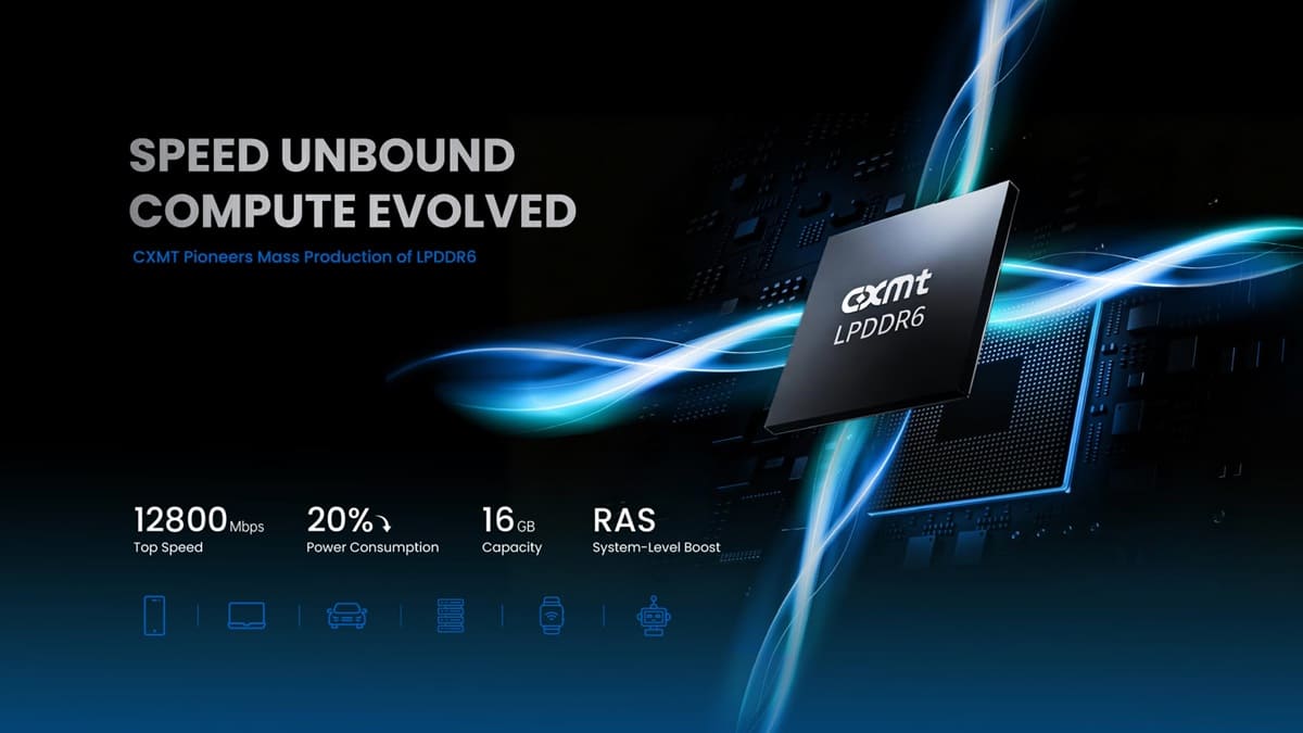 CXMT inicia oficialmente la producción en masa de LPDDR6 a 12,8 Gbps y suma grandes clientes