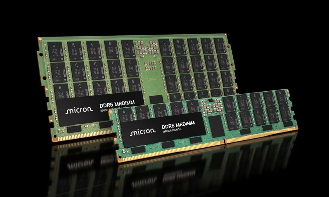Micron demuestra el primer RDIMM DDR5 de 512 GB a 9.200 MT/s, capaz de llevar un servidor a 12 TB