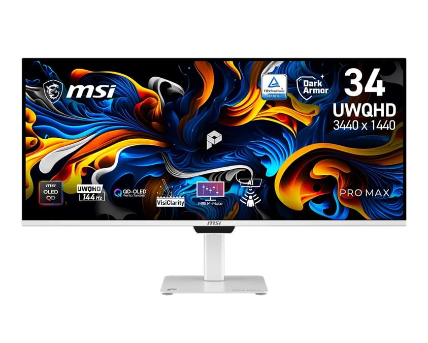 MSI PRO MAX 341QPXW14G: pantalla QD-OLED de 34 pulgadas a 144 Hz y KVM para tres equipos