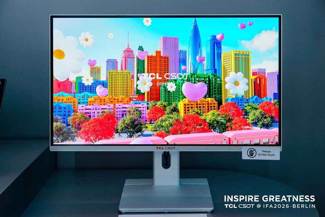 TCL CSOT lleva a IFA 2026 un monitor IJP OLED de 500 nits y una pantalla plegable de 28 pulgadas