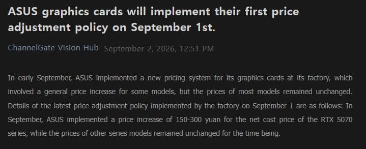 ASUS y Galax vuelven a subir el precio de las RTX 50 por el encarecimiento de GDDR7