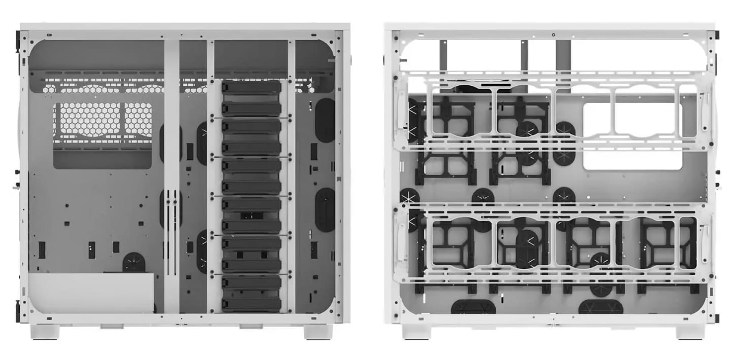Thermaltake AX700 admite hasta 18 unidades y radiadores de 560 mm en una torre de 24,4 kg
