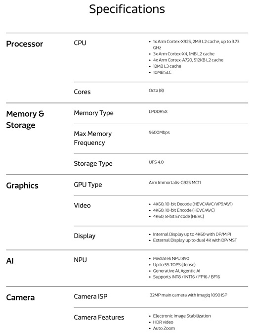 MediaTek estrena el Dimensity CX C10 Max de 3 nm para Googlebook con una NPU de 55 TOPS