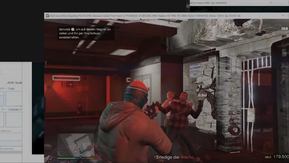 KytyPS5 ya ejecuta GTA V de PS5 entre 40 y 60 FPS en PC, aunque solo durante unos minutos