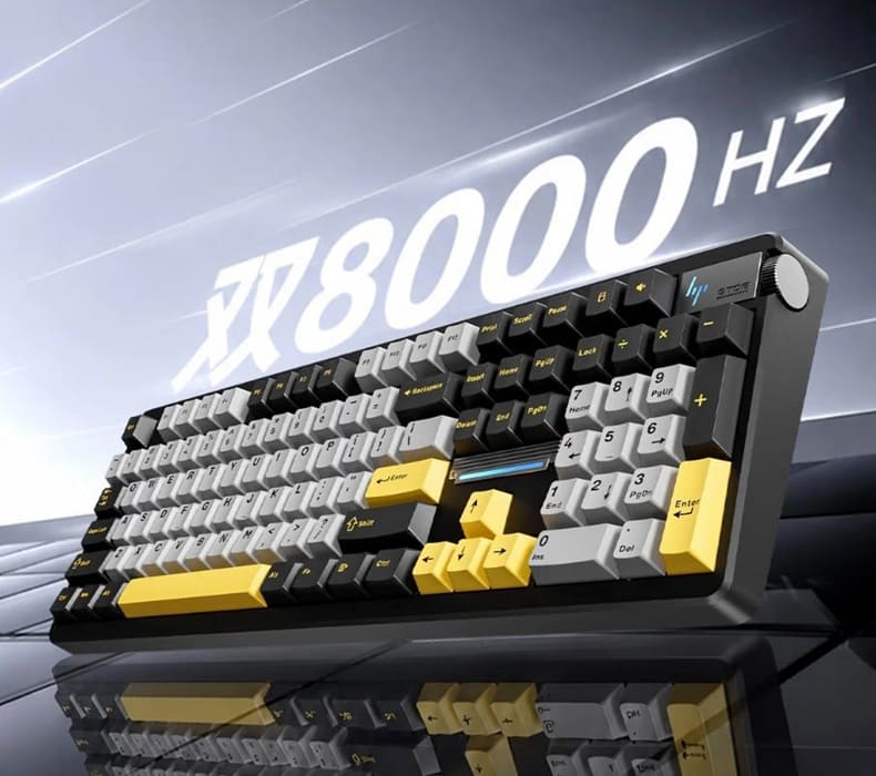 HP GT06 debuta con 8.000 Hz, batería de 12.000 mAh y 106 teclas por unos 40€