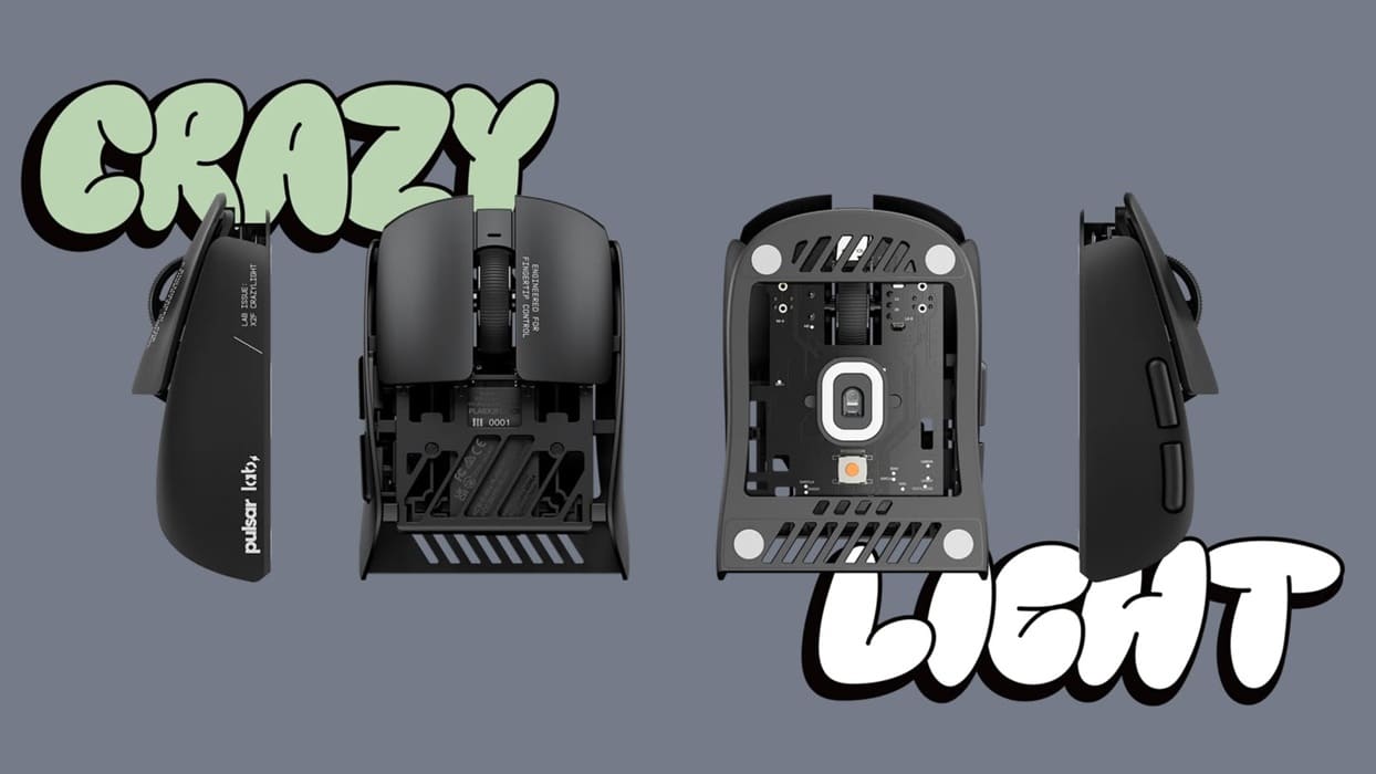 Pulsar X2F CrazyLight baja hasta 29 g y alcanza una frecuencia de sondeo de 8.000 Hz