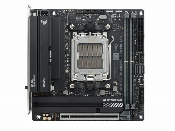 ASUS estrena su primera TUF Mini-ITX: B850I WiFi Neo con AM5, PCIe 5.0 y DDR5-9600+