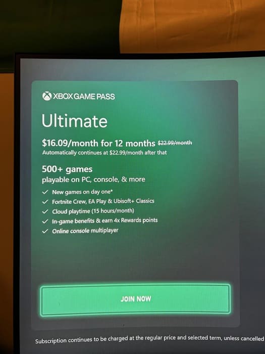 Xbox estaría probando precios personalizados en Game Pass Ultimate con descuentos durante 12 meses