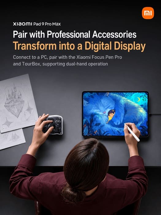 La Xiaomi Pad 9 Pro Max convierte sus 13,3 pulgadas en monitor externo para PC y consolas