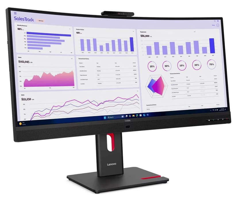 Lenovo ThinkVision T34WD-4v detalla su panel curvo de 34 pulgadas a 120 Hz con USB-C de 100W