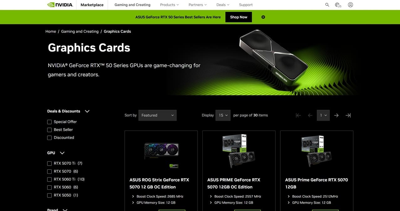 La RTX 5080 desaparece del Marketplace de NVIDIA en EE. UU. tras la RTX 5090