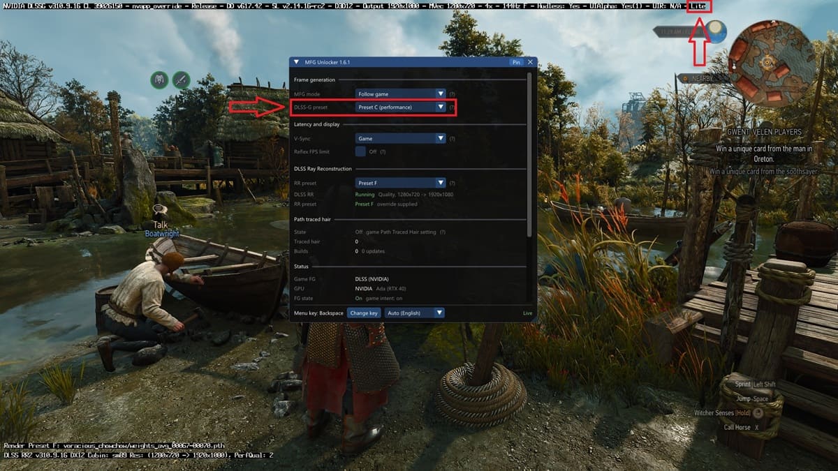 Universal MFG Unlocker 1.6.1 permite cambiar presets DLSS en tiempo real en las RTX 20, 30, 40 y 50
