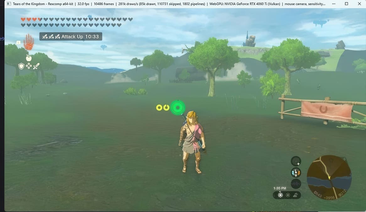 Zelda: Tears of the Kingdom ya funciona en PC mediante recompilación con una RTX 4060 Ti